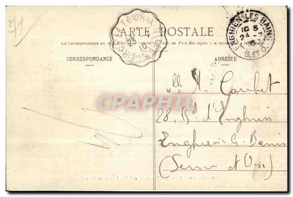 CPA Bourbon Lancy Vue de Parc de I Etablissement thormal — Verso