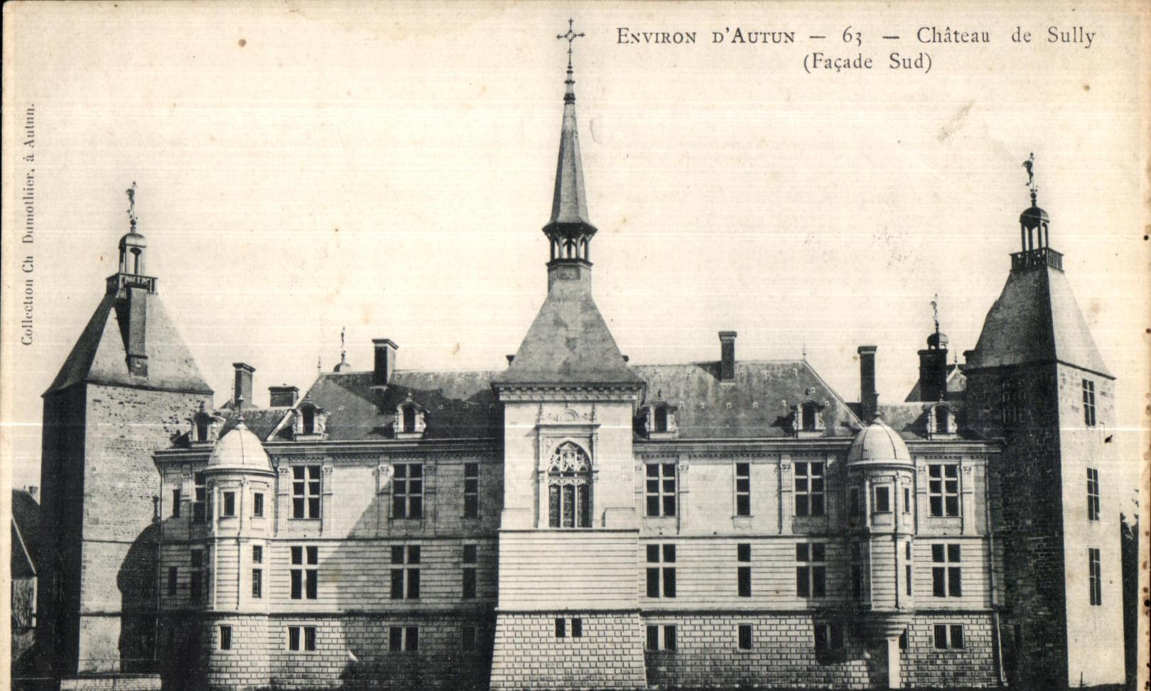 CPA Environ D Autun Chateau de Sully (Facade Sud)