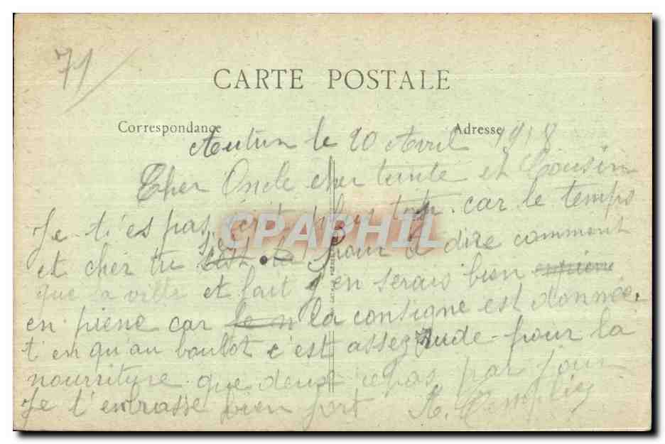 Autun (S.-et-L.) — Vue Générale — B. F., Paris — Rückseite
