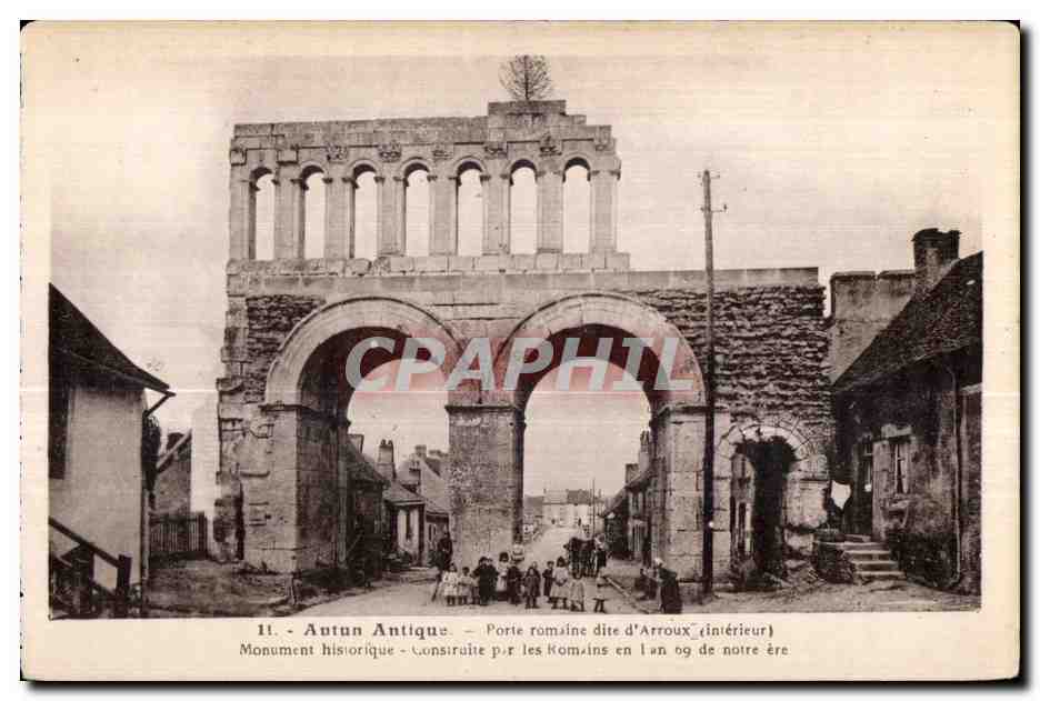 Porte romaine d'Arroux — intérieur — Coqueugnou et Tréchot, Autun