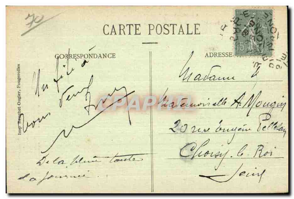 CPA La Haute Saone illustree Lure Hotel de la Sous Prefecture — Rückseite