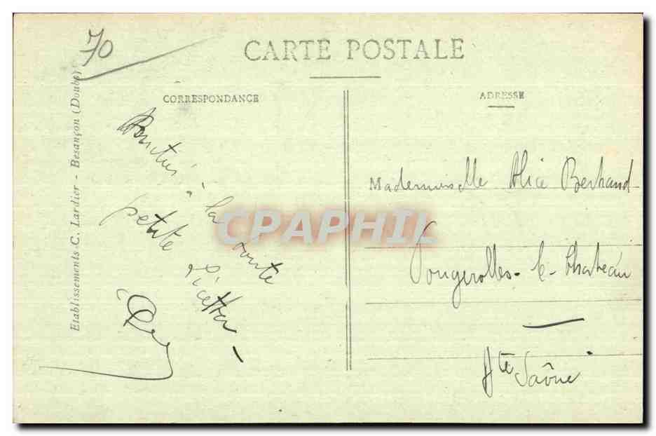 Luxeuil les Bains - Un Coin du Parc - CPA  — Verso