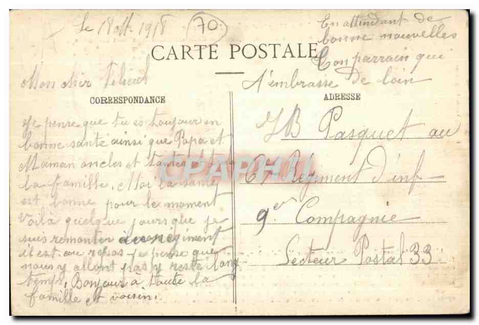 Luxeuil les Bains - Ancienne Abbaye - CPA  — Verso