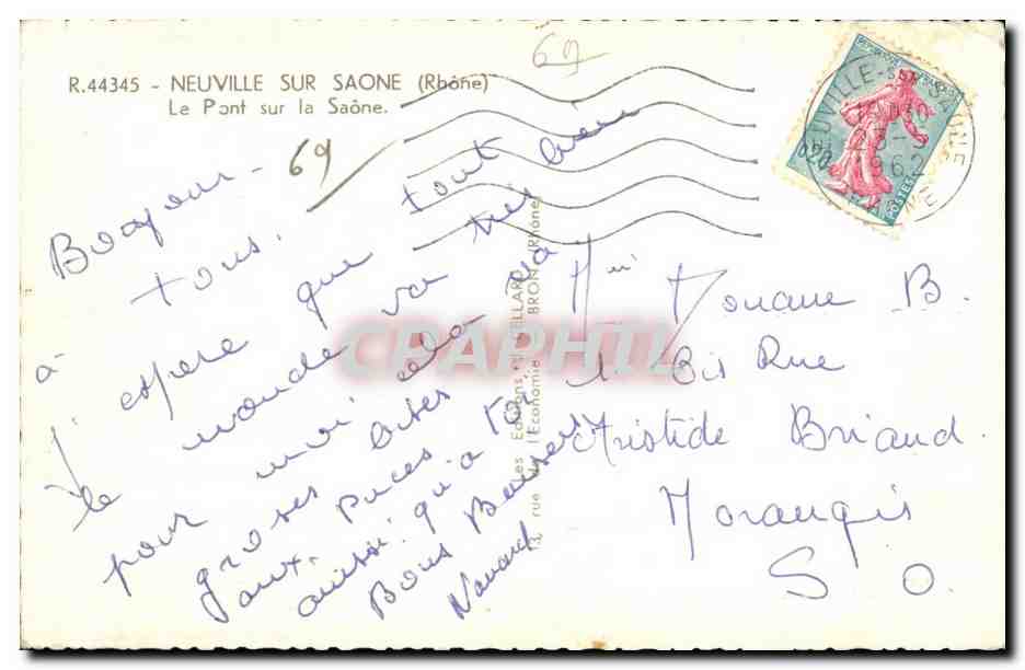 Neuville-sur-Saône — Le Pont sur la Saône — Éditeur R.44345 — Reverso