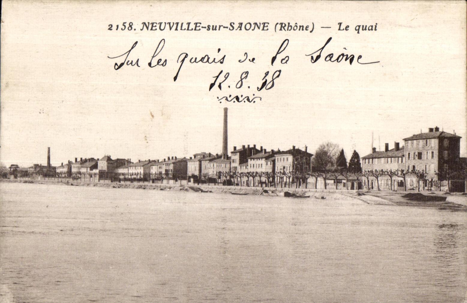 Neuville-sur-Saône (Rhône) — Le quai — Éditeur inconnu, n° 2158