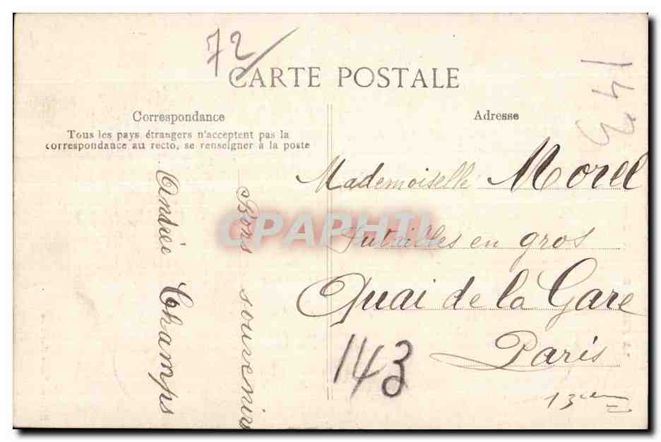 La Ferte Bernard - La Porte de Ville - CPA  — Rückseite