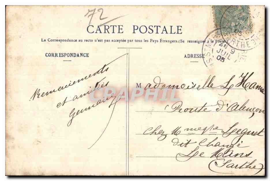 St-MARS-la-BRIÈRE — Usine de Bourray - Vallée de l'Huisne — Librairie M. Quéré, Commercy — Verso