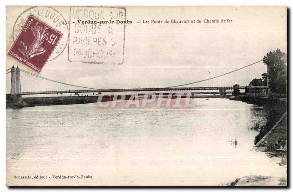 Verdun-sur-le-Doubs — Les Ponts de Chauvort et du Chemin de fer — Ronassette, éditeur