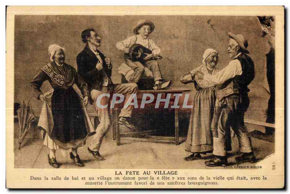 Fantaisie - Folklore - Danses - La Fete au Village - CPA 
