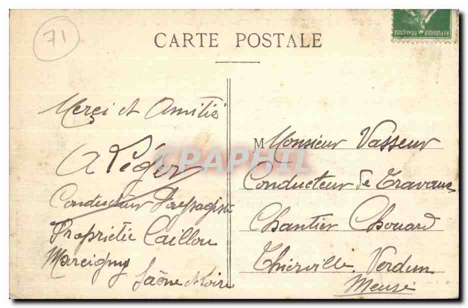 Semur-en-Brionnais — Château et Coteau de St-Martin — ZZ. — Verso