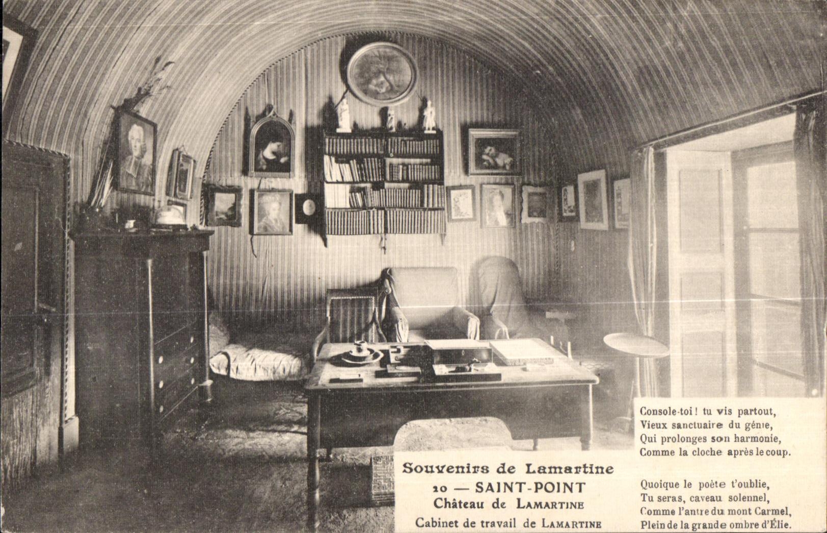 Cabinet de travail de Lamartine — Château de Saint-Point — Souvenirs de Lamartine