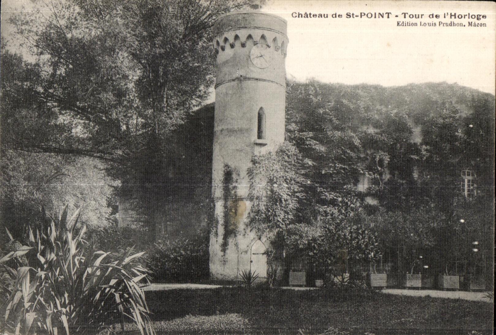 CPA Chateau de St Point Tour de I Horloge
