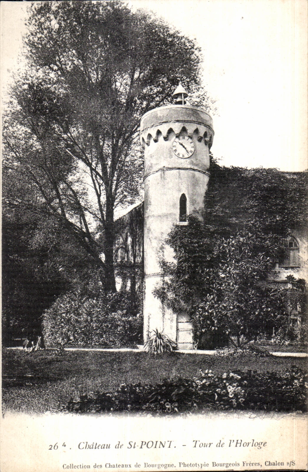 Château de St-POINT — Tour de l'Horloge — Phototypie Bourgeois Frères, Chalon s/s