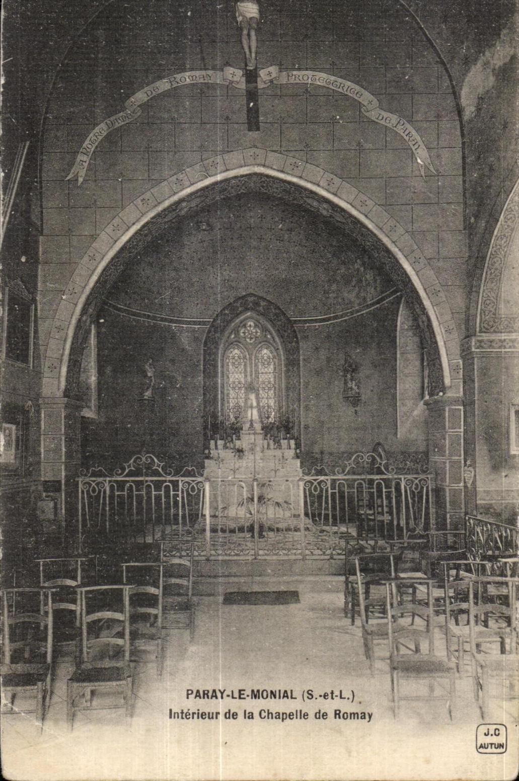 Intérieur de la Chapelle de Romay — Paray-le-Monial (S.-et-L.) — J.C. AUTUN