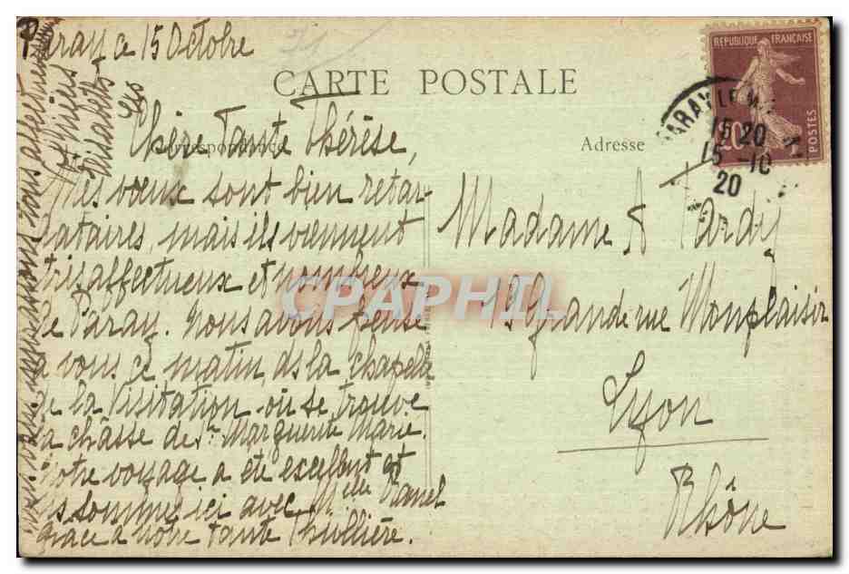 CPA Paray le Monial (S -et-L ) Verosores Maison natale de la Bienheureuse Marguerile Marie Alacoque — Rückseite
