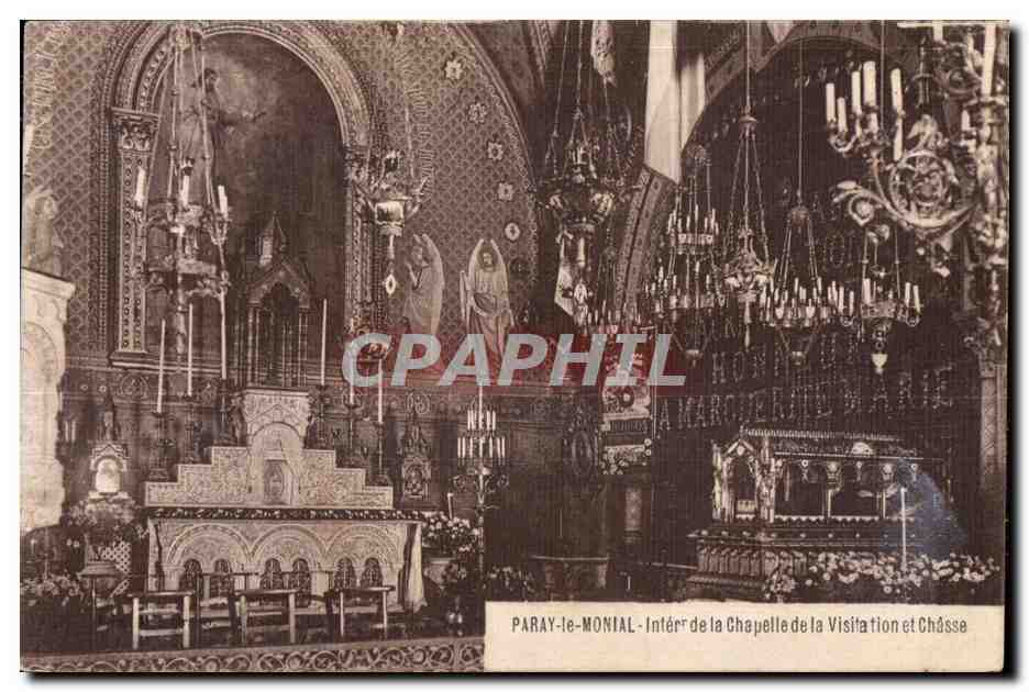 CPA Paray le Monial Interidela Chapellede la Visitation et Chasse