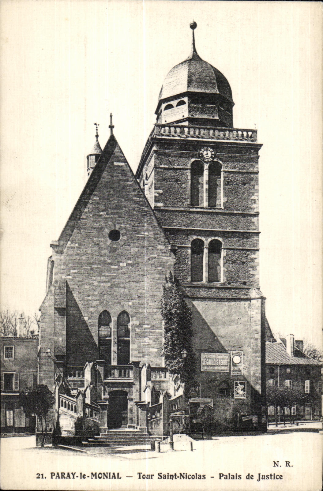 Paray-le-Monial — Tour Saint-Nicolas — Palais de Justice — Éditeur N.R.