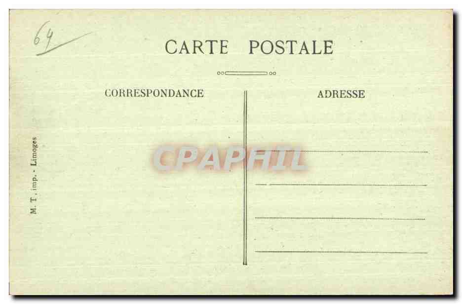 SALIES-de-BÉARN — Hôtel du Parc — M.T. imp. Limoges — Achterkant