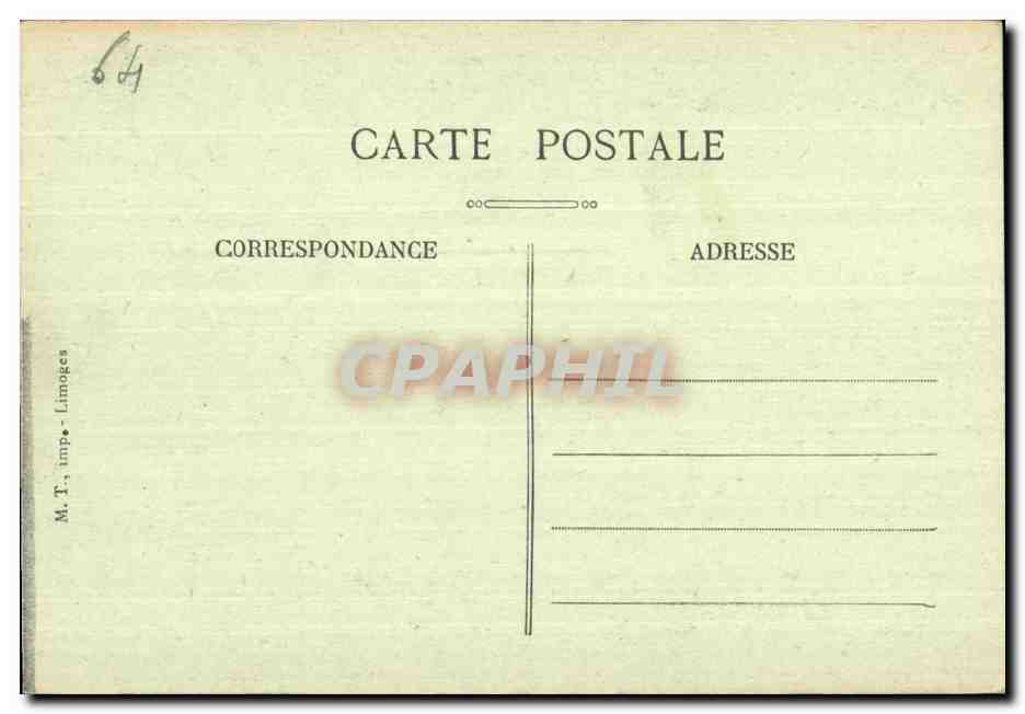 CPA Salies de Bearn Hotel Bellevue — Rückseite
