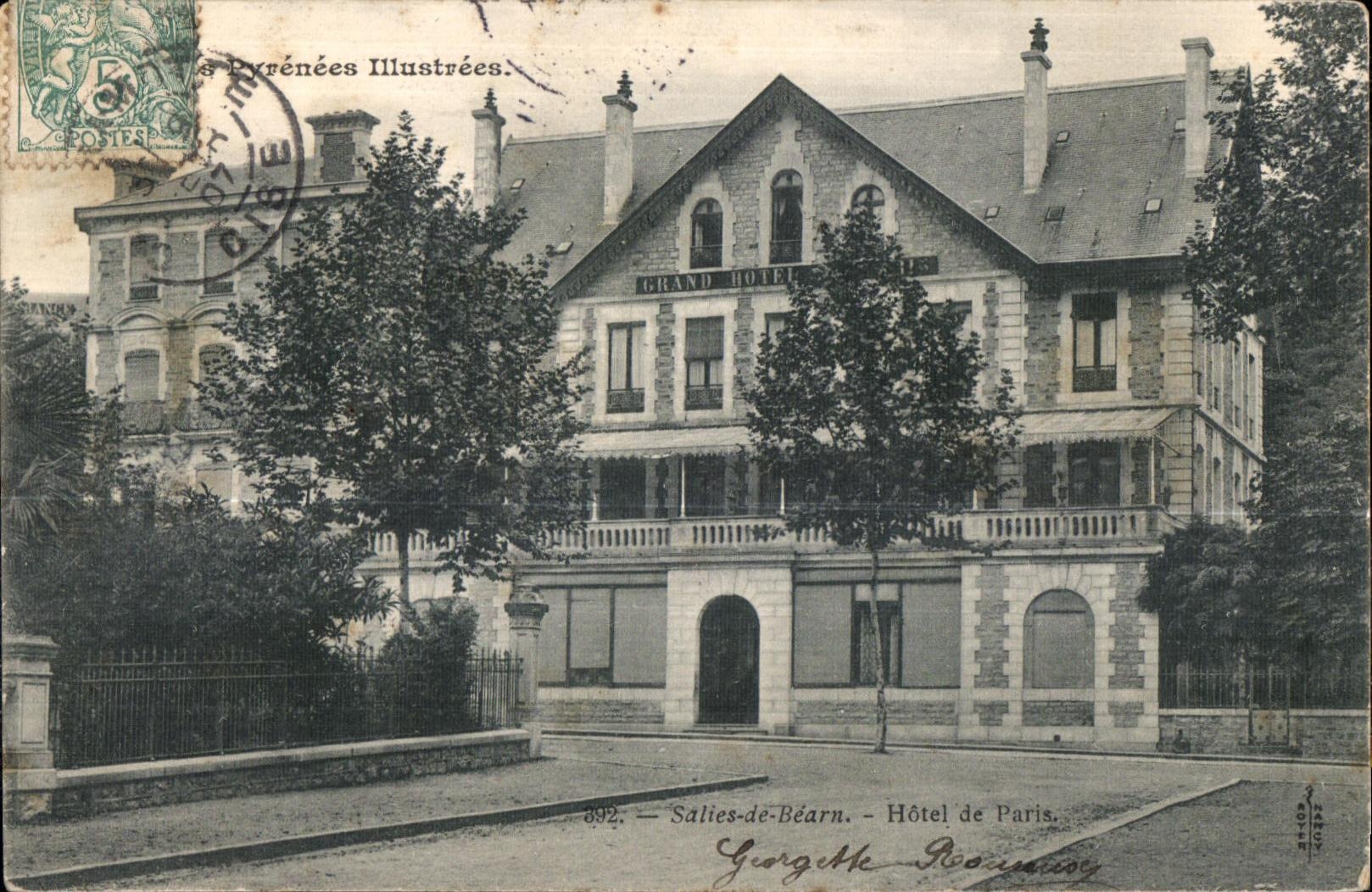 Salies-de-Béarn — Grand Hôtel — Hotel de Paris — Editor: Georges Rosemary, n° 892