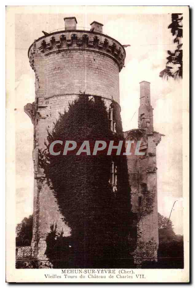Mehun-sur-Yèvre (Cher) — Vieilles Tours du Château de Charles VII — éditeur Dutard Fils, Vierzon