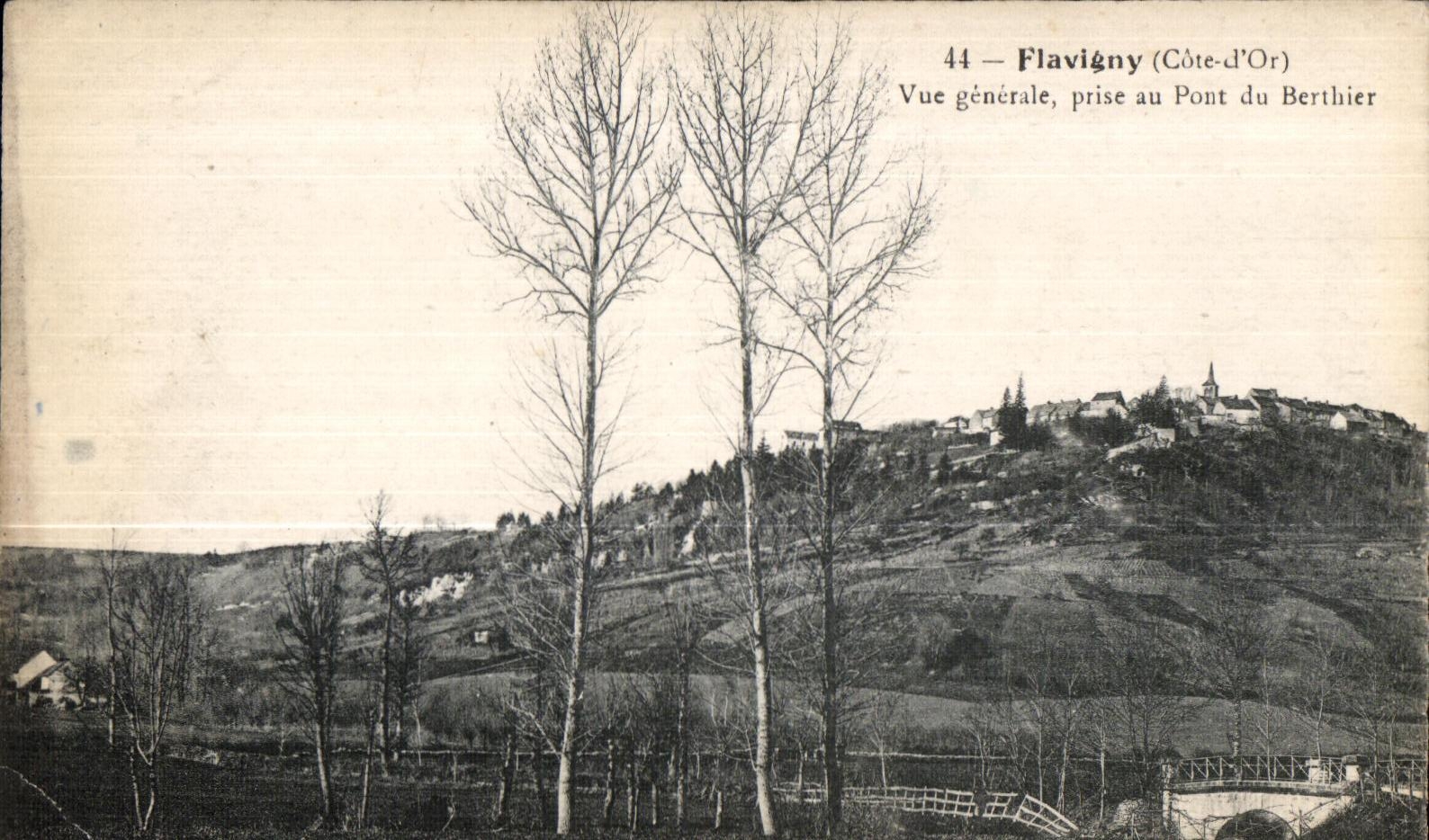 Flavigny (Côte-d'Or) — Vue générale prise au Pont du Berthier — Côte-d'Or