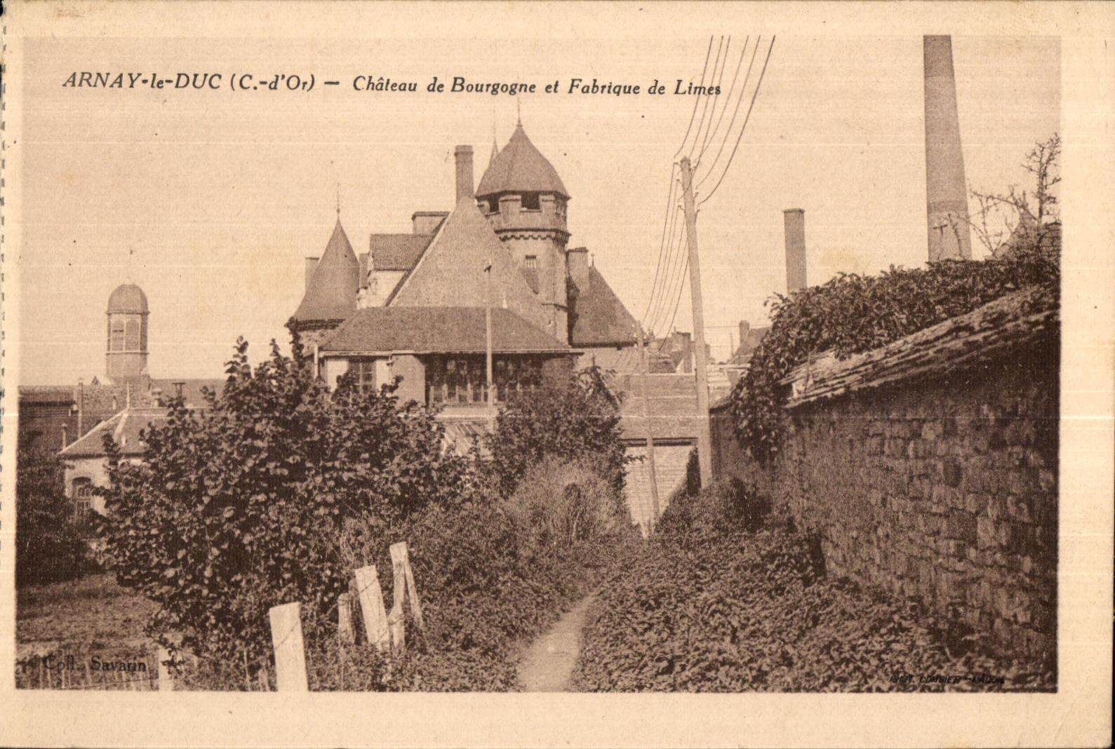 CPA Arnay le Duc (C -d Or) Chateau de Bourgogne et Fabrique de Limes