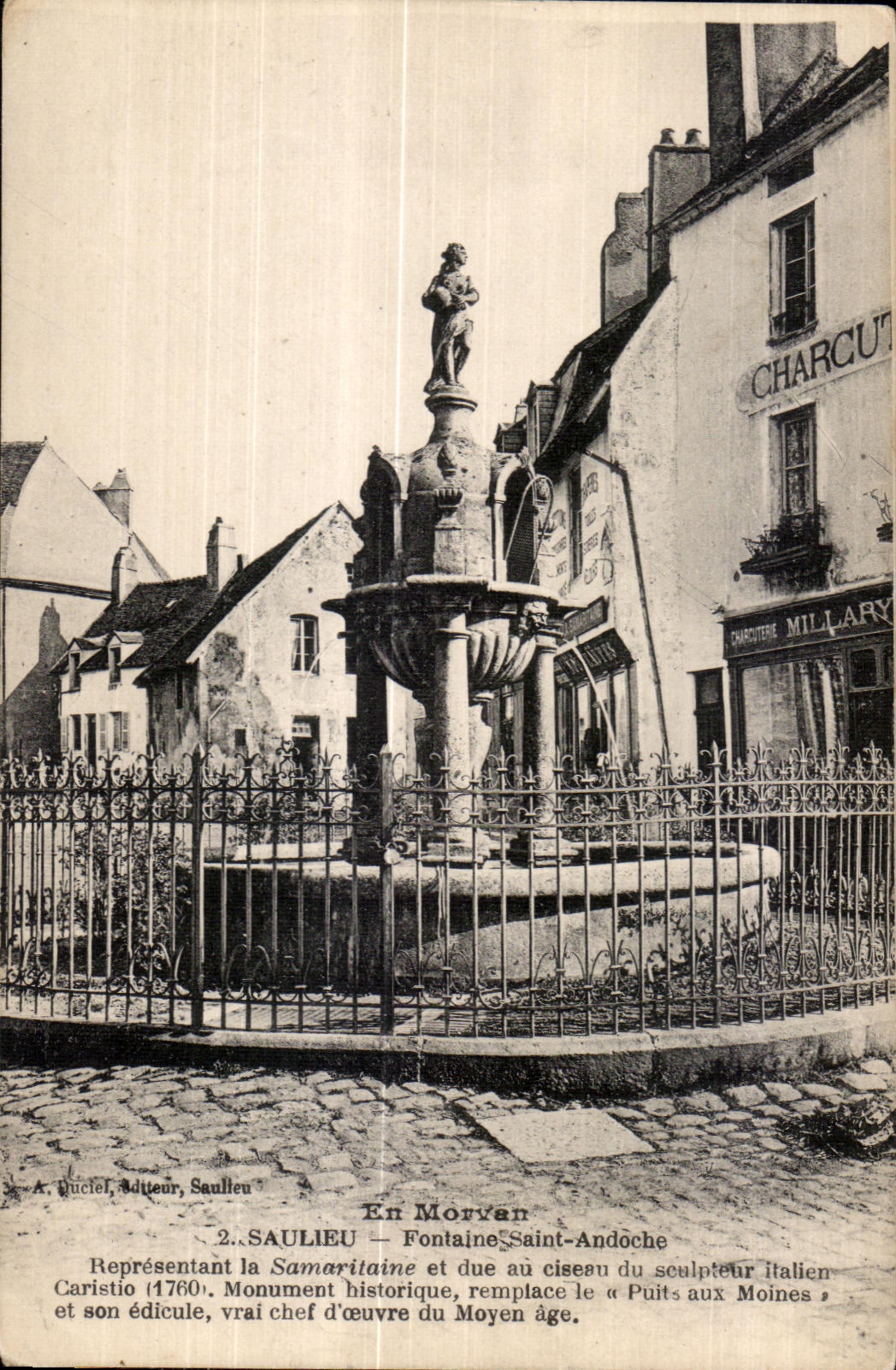 Saulieu — Fontaine Saint-Andoche — A. Duclel, éditeur, Saulieu