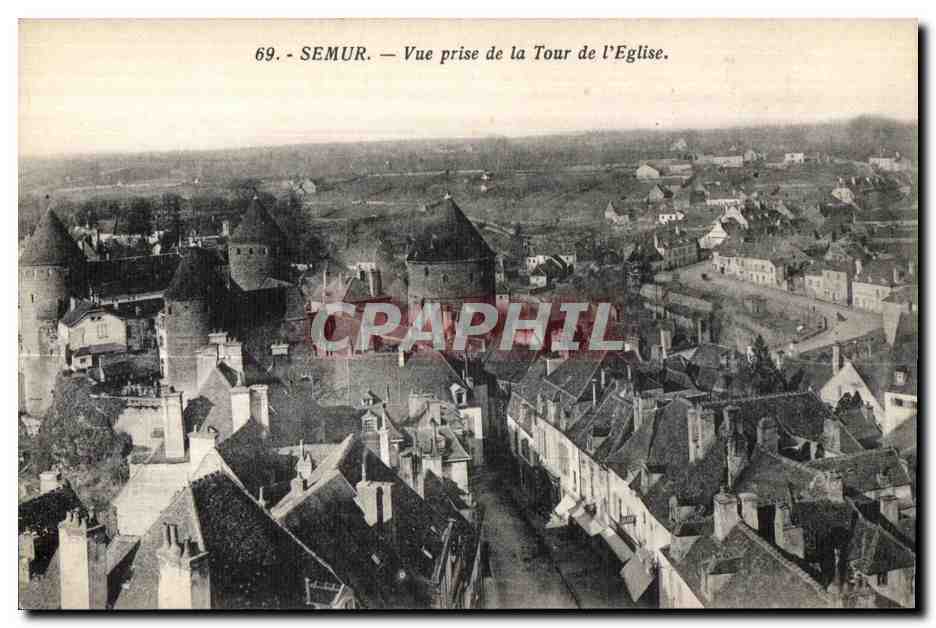 CPA Semur Vue prise de la Tour de I Eglise