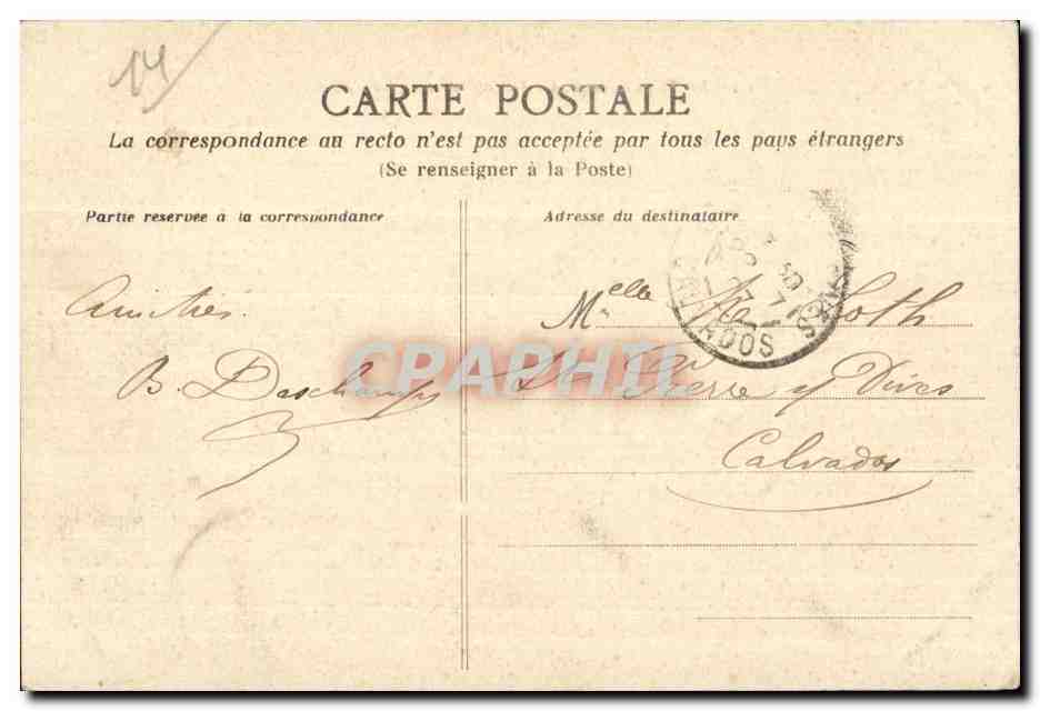CPA Au Pays Normand Un jour de tempete En danger Canot de sauvetage — Rückseite
