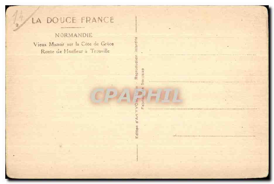 Vieux Manoir sur la Côte de Grâce — Normandie — Édition d'Art YVON — Reverso