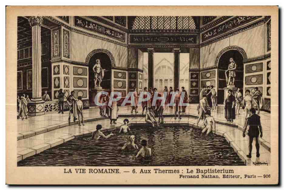 CPA La vie Romaine Aux Thermes Le Baptisterium fernand Nathan