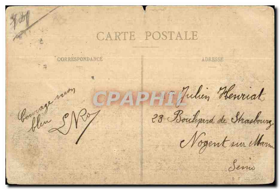 CPA Camp de Bois l eveque le poste de police et l Entree du camp Militaria — Rückseite