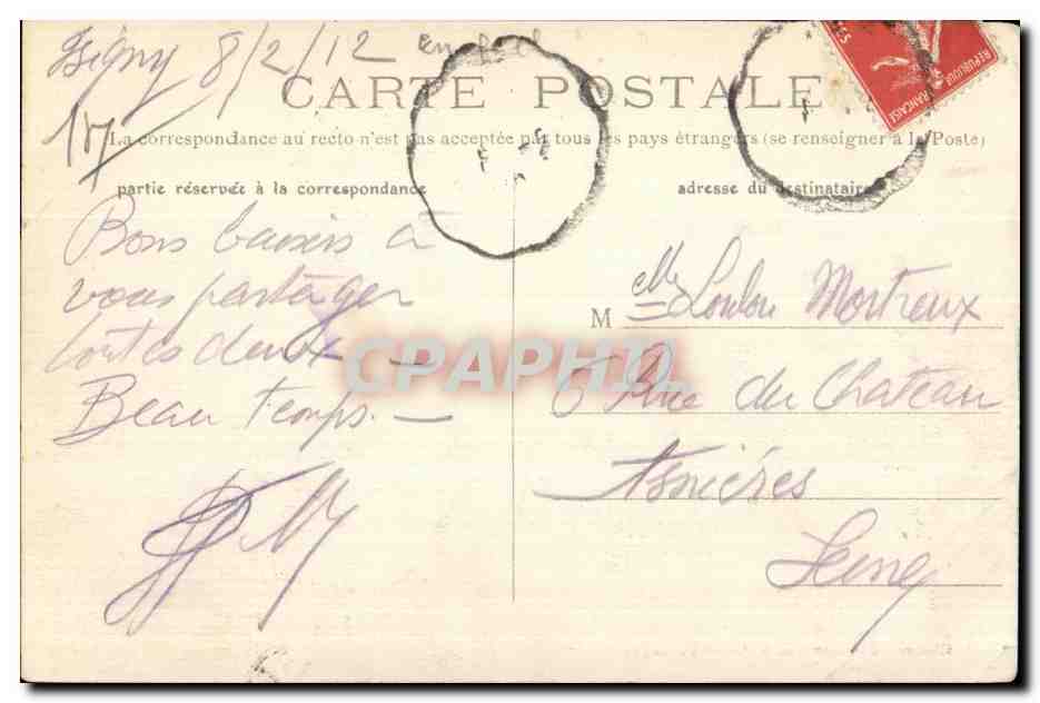 CPA L Hotel de ville — Verso