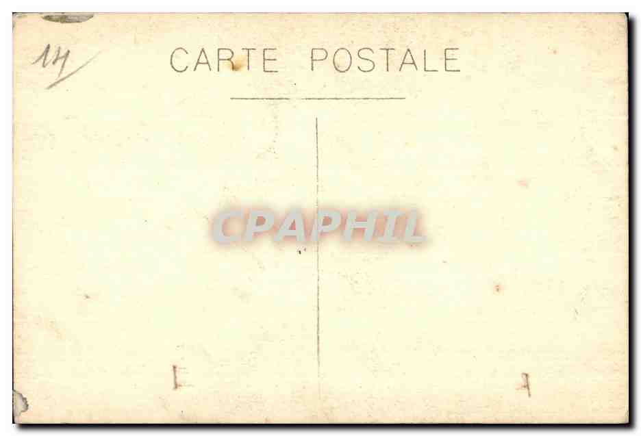 CARTE PHOTO Folklore Costume Paysans Calvados — Verso