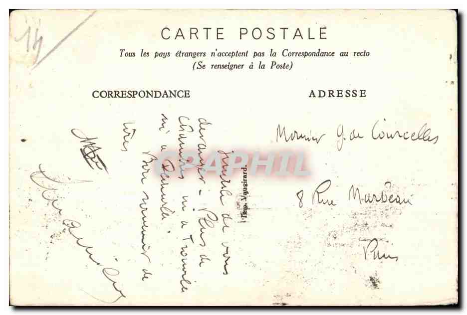 Portail décoratif à toit de chaume — Succursale de Deauville — Tattersall Français — Rückseite