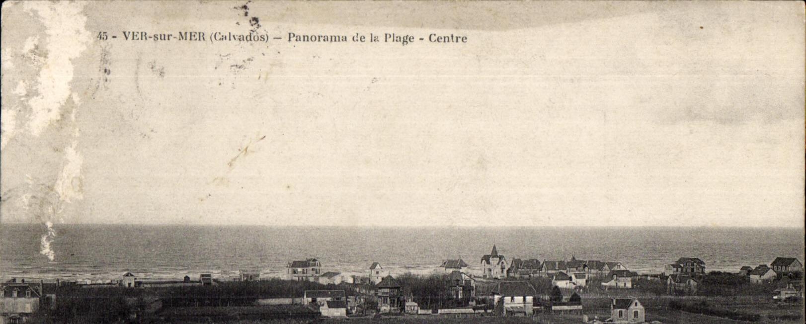 CPA Ver sur Mer (Calvados) Panorama de le Plage centre
