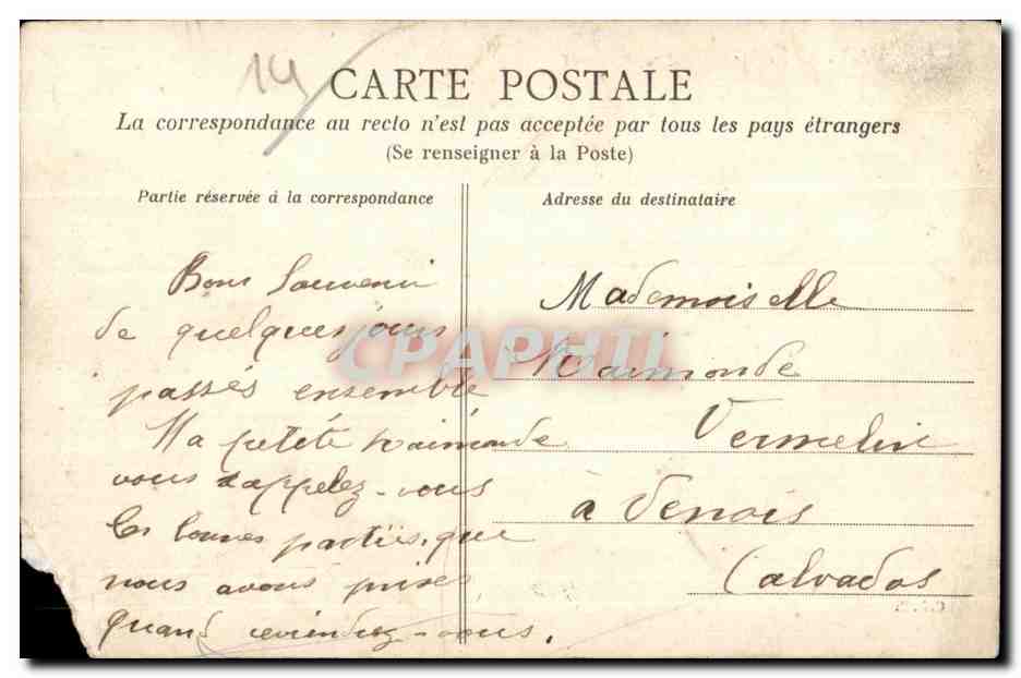 CPA Au Pays Normand Le Labour Attelage Folklore  — Rückseite