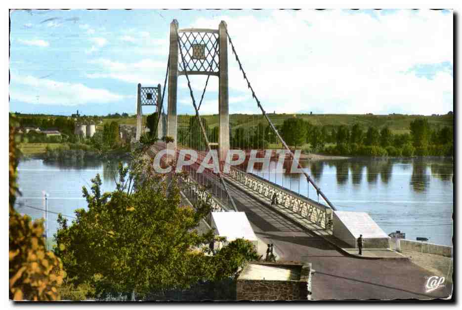 CPSM Ancenis Le Pont Suspendu sur la Loire