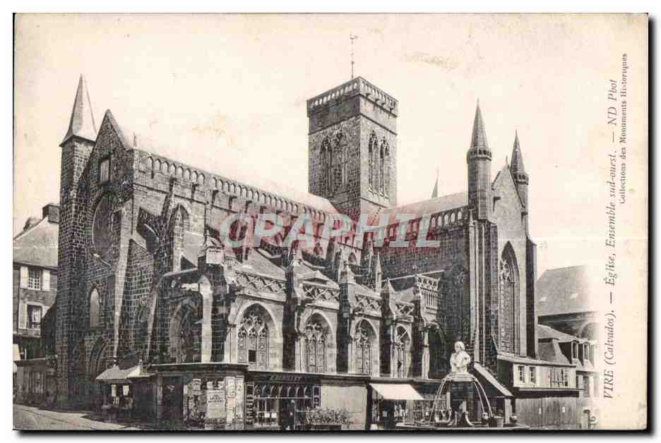 CPA Vire (Calvados) Eglise Ensemble sud ouest ND Pbot