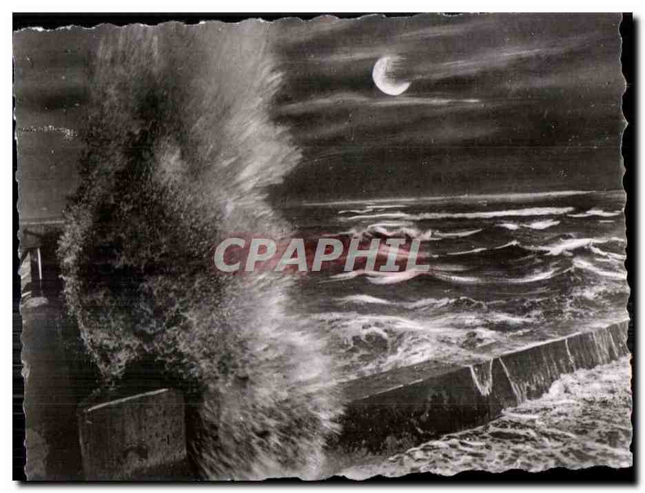 CPA Villerville sur Mer (Calvados) La mer en furie Effet de vague