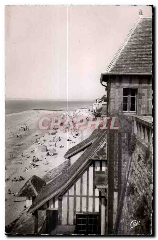 CPSM Villerville La Plage vue de la Maison Normande