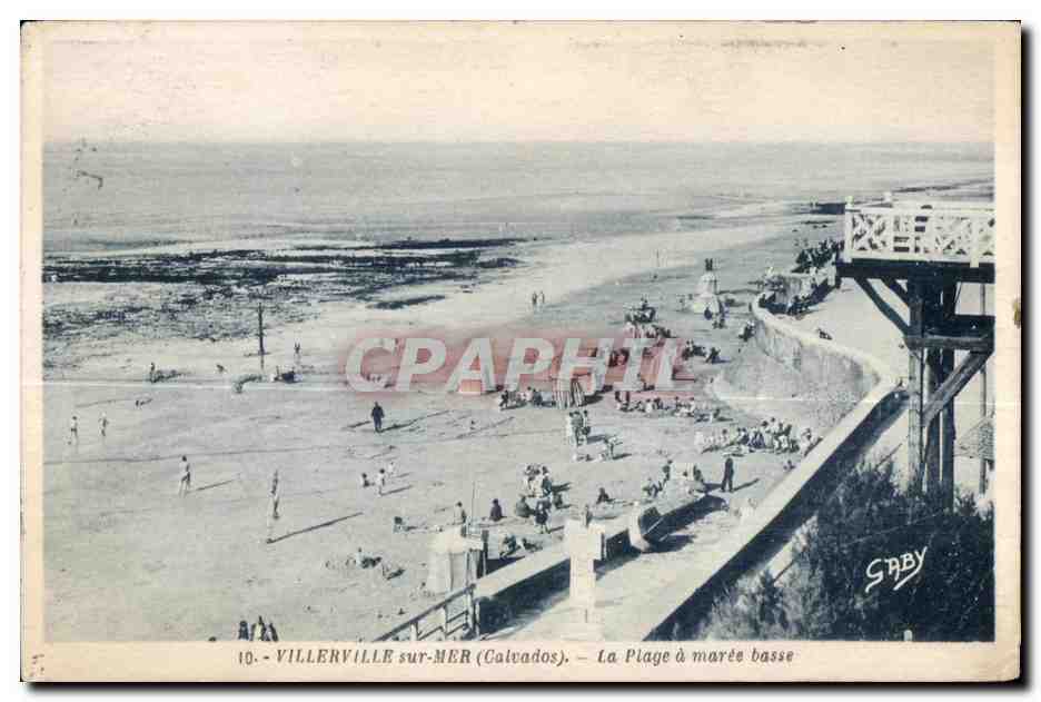 Villerville-sur-Mer (Calvados) — La Plage à marée basse — Saby