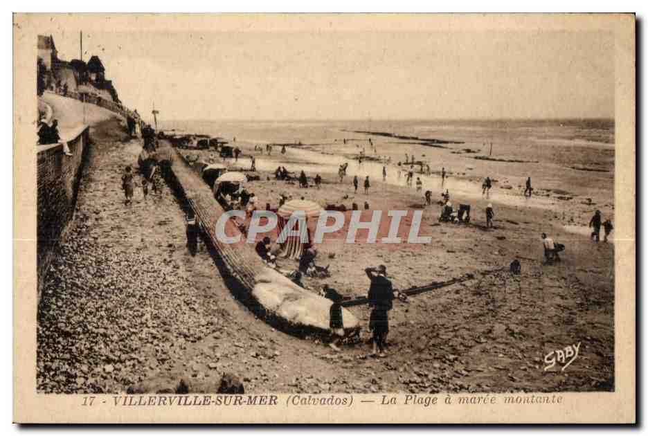 Villerville-sur-Mer (Calvados) — La Playa con marea alta — Saby