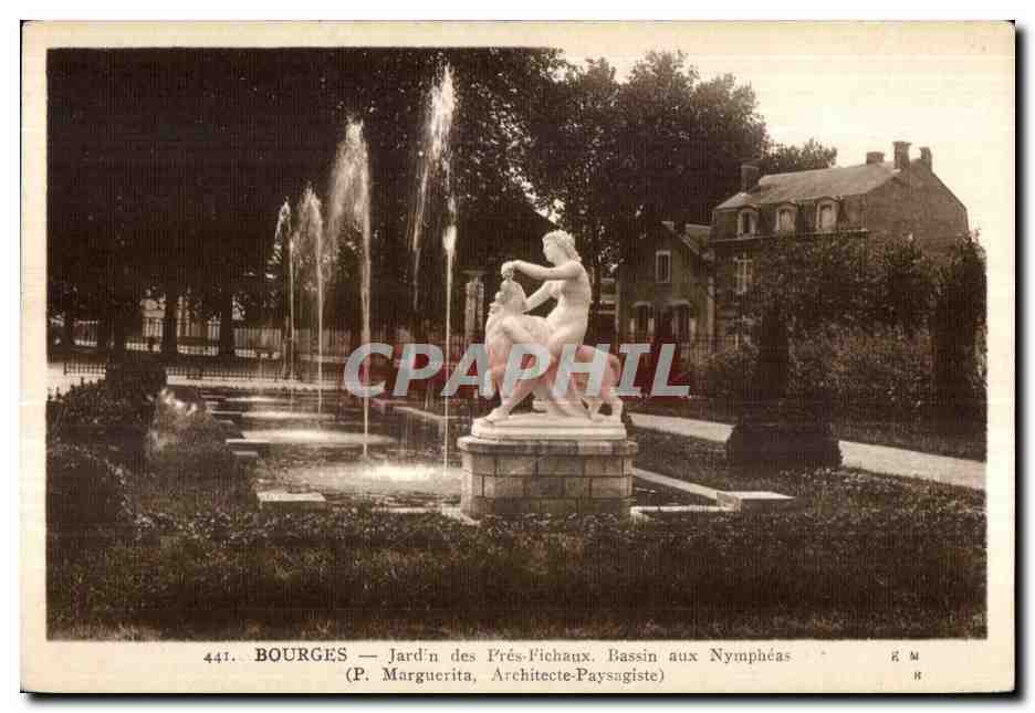 CPA Bourges Jardin des Pres Fichaux Bassin aux Nympheas