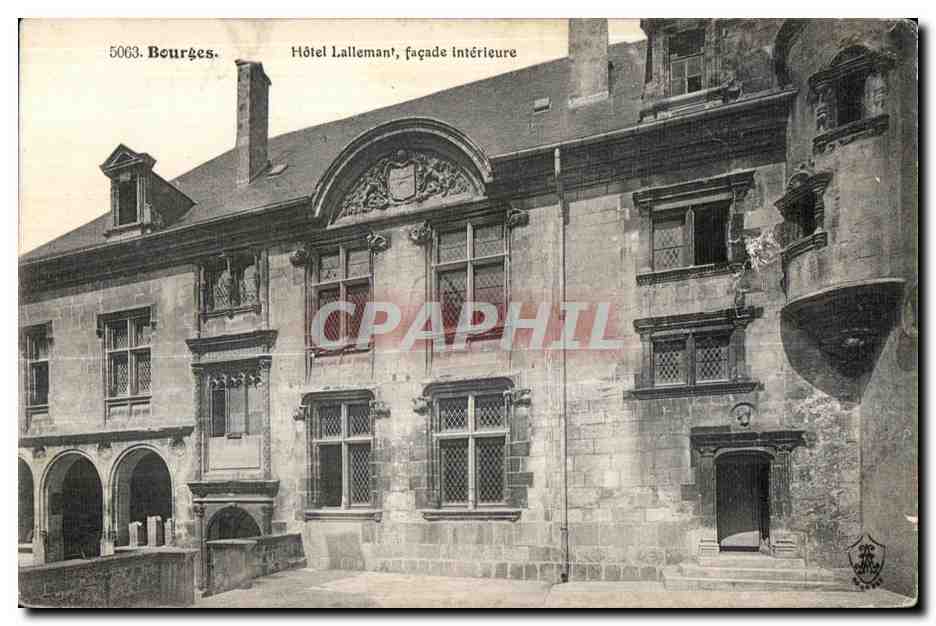 CPA Bourges Hotel Lallemant facade interieure