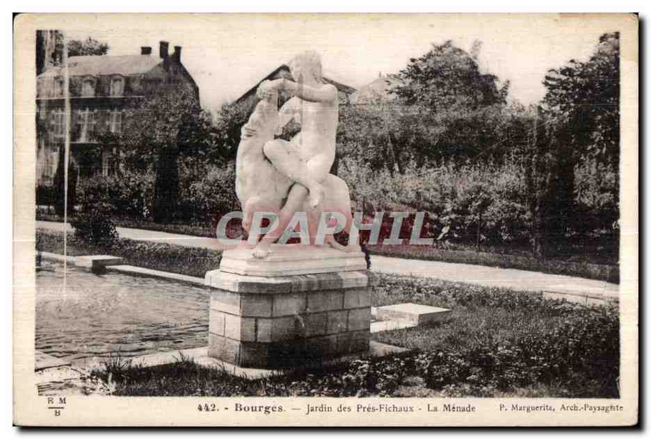 CPA Bourges jardin des pres fichaux la menade 
