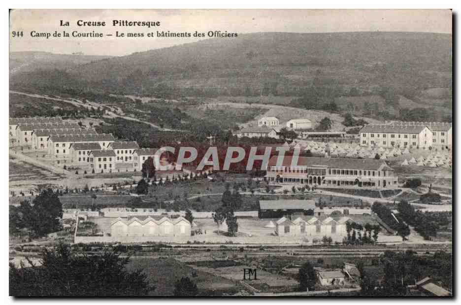 Camp de la Courtine — Le mess et bâtiments des Officiers — La Creuse Pittoresque, n°944