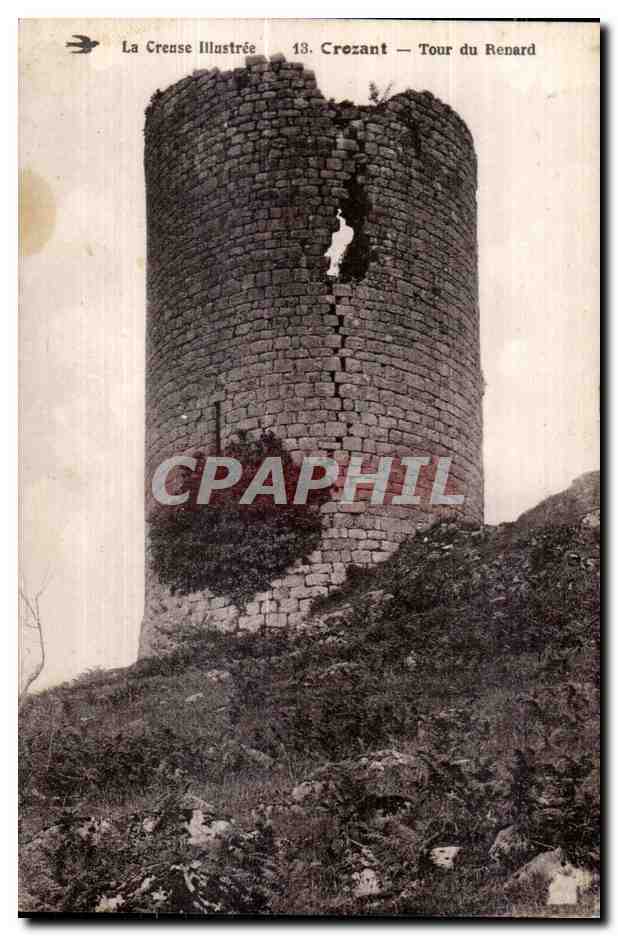 CPA La creuse illustree crozant tour du renard