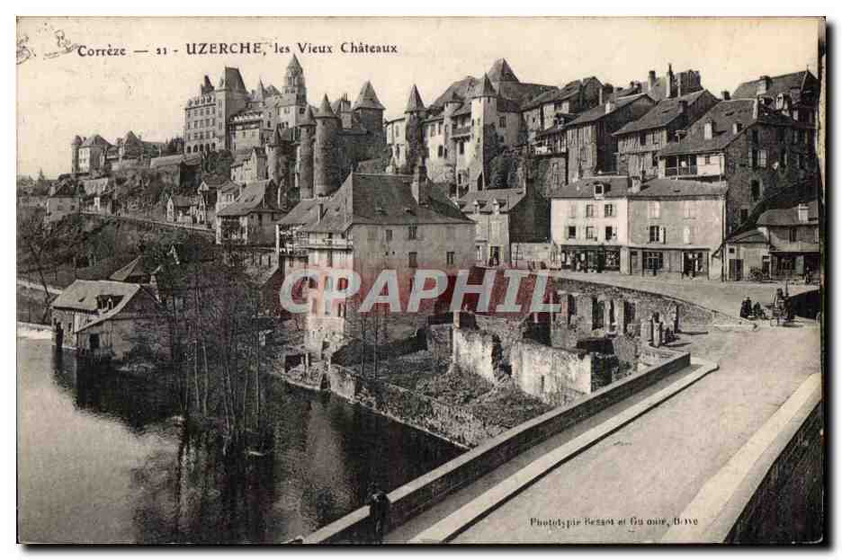 CPA Correze Uzerche les Vieux Chateaux